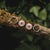 Stencil Earrings with Round Pendant - Wooden Core Model: Jewelry