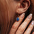 Mirror Eckige Ohrhänger ovalem Anhänger - Holzkern Modell: Jewelry