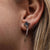 Awakening Earrings (Lapis Lazuli/Silver) Stud Earrings with Chain Pendant - Holzkern Model: Jewelry