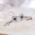 Awakening Earrings (Lapis Lazuli/Silver) Stud Earrings with Chain Pendant - Holzkern Model: Jewelry