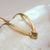 Awakening Necklace (Marble/Gold) Snake Chain with Square Pendant - Wood Core Model: Jewelry