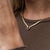 Awakening Necklace (Marble/Gold) Snake Chain with Square Pendant - Wood Core Model: Jewelry