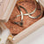Awakening Necklace (Marble/Gold) Snake Chain with Square Pendant - Wood Core Model: Jewelry