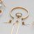 Awakening Necklace (Marble/Gold) Snake Chain with Square Pendant - Wood Core Model: Jewelry