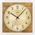 AMS Wanduhr 25x25 cm Holz • Funk-Uhrwerk • Zeitloses Design