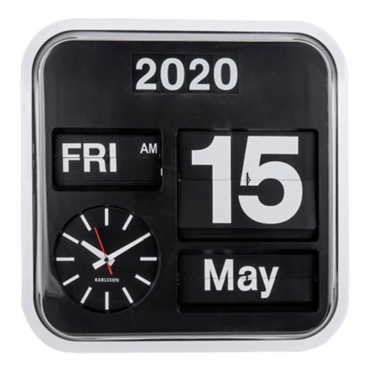 Flip Wanduhr schwarz - Karlsson Modell: KA4203