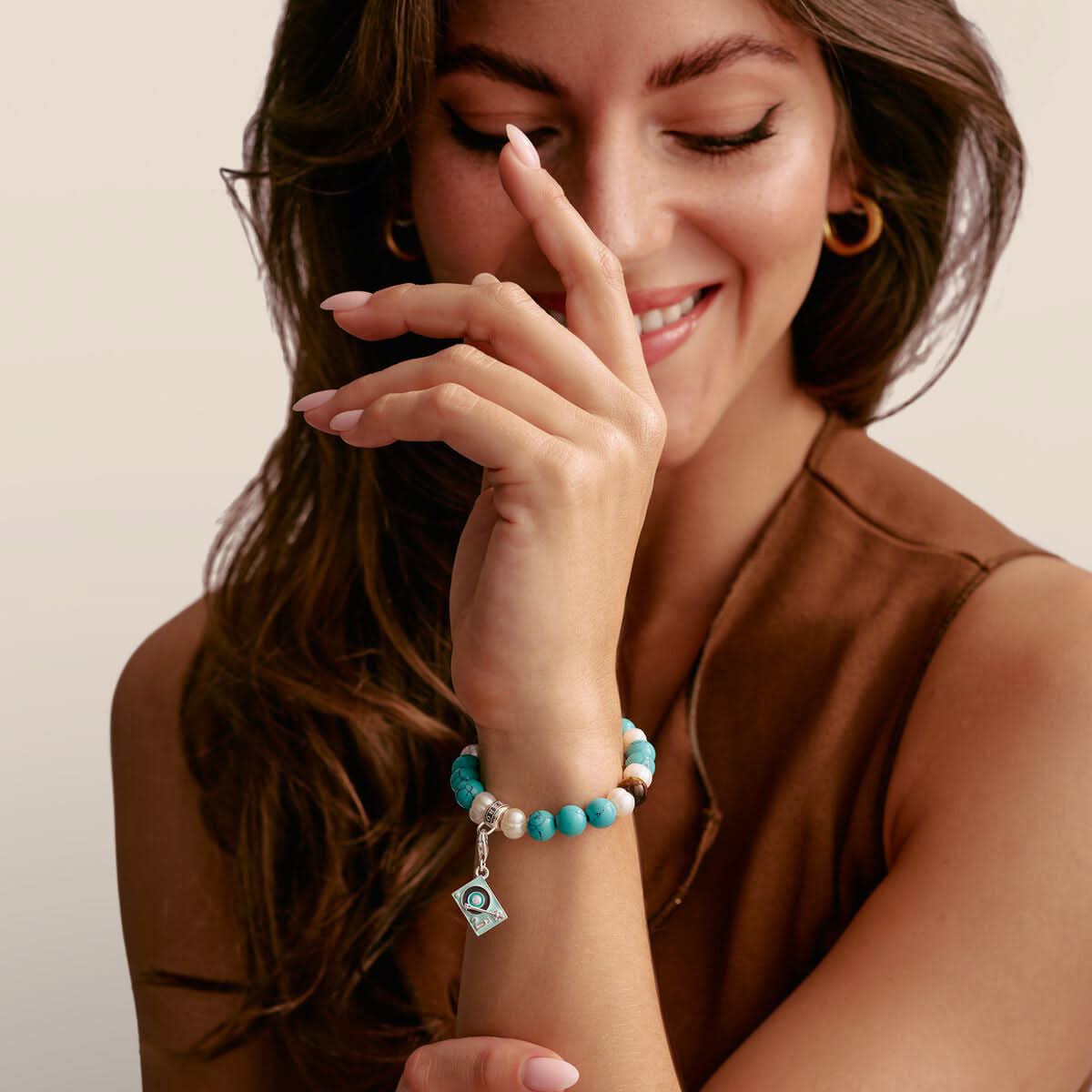 Thomas Sabo Bead Bracelet with Colorful Stones Silver