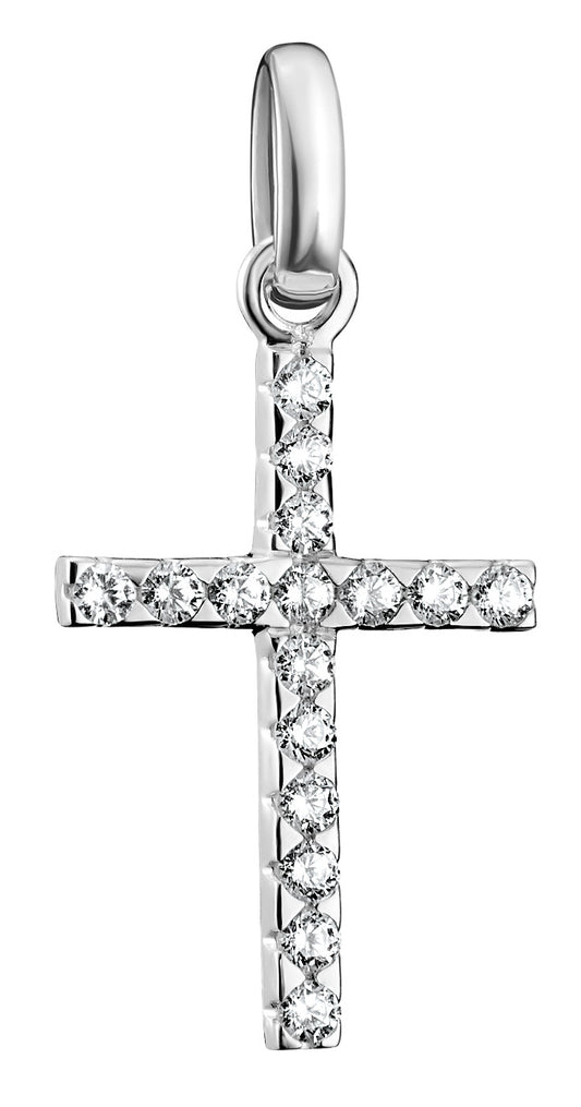 Thomas Sabo Charm-Anhänger Kreuz mit Steinen Connect Silber