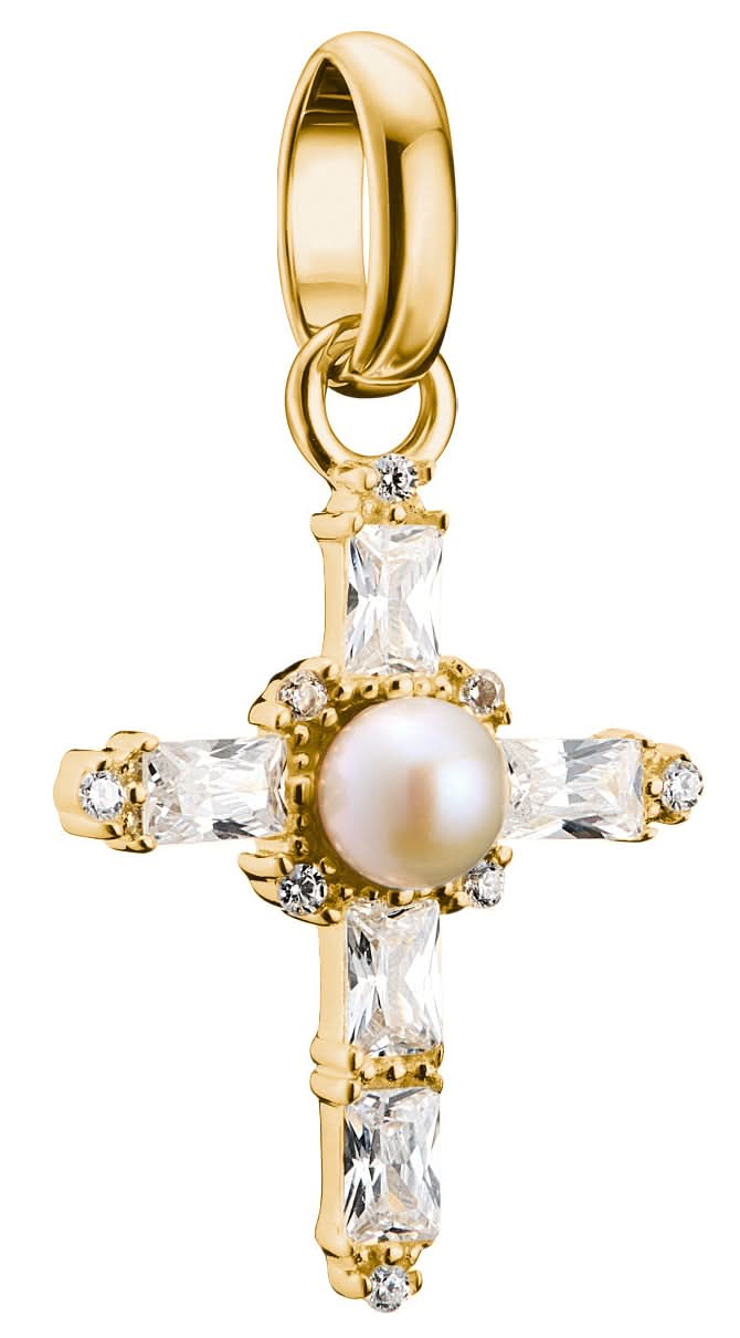 Thomas Sabo Charm-Anhänger Vintage-Kreuz Connect vergoldet