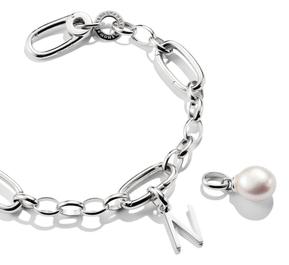 Thomas Savo Charm-Anhänger Buchstabe N Connect Silber