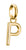 Thomas Sabo Charm-Anhänger Buchstabe P Connect vergoldet