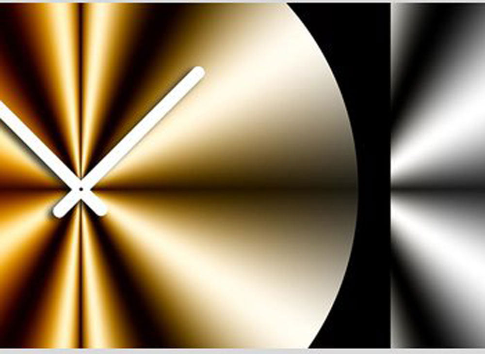 Dixtime Wanduhr 35x50 cm Aluminium • Lautloses Quarzwerk • Handgefertigt