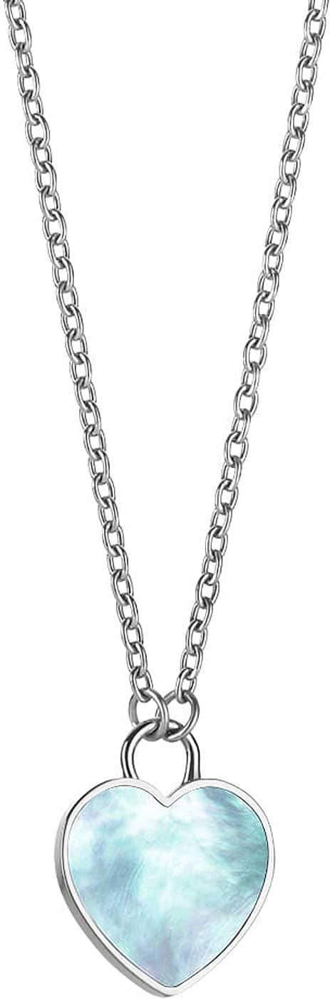 Stainless Steel Necklace with Heart Pendant - Bering Jewelry Model: 431-17-450
