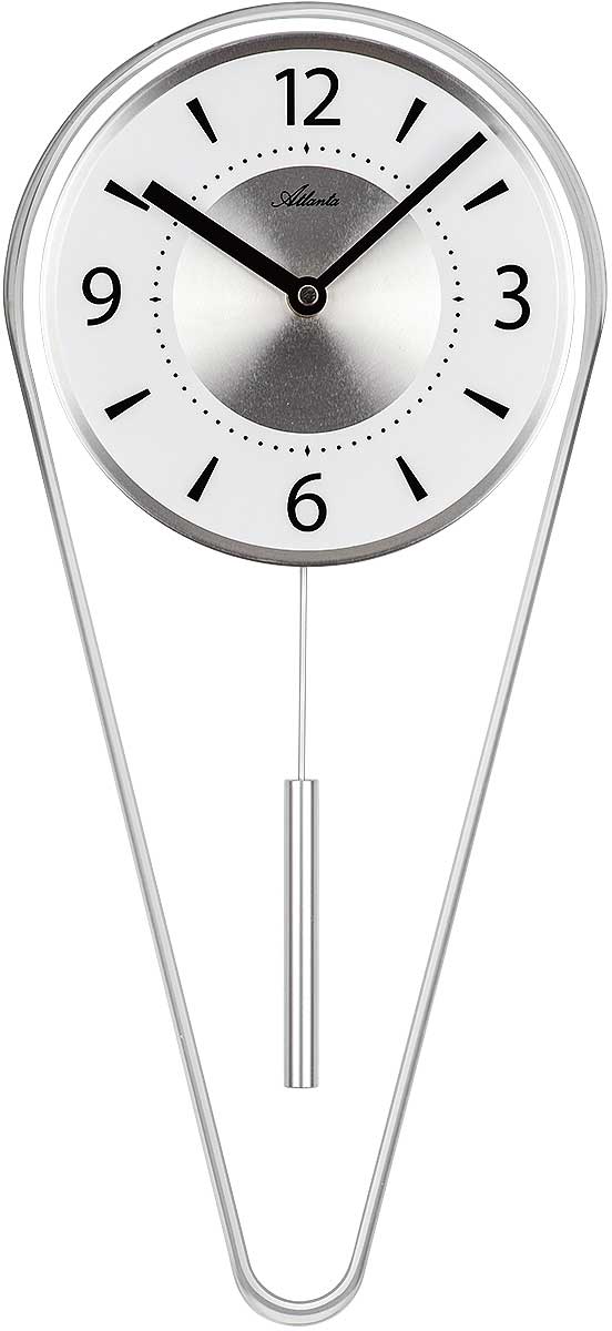 Atlanta Wanduhr 20x44x5 cm Metall • Elegantes Design • Modernes Metall-Design