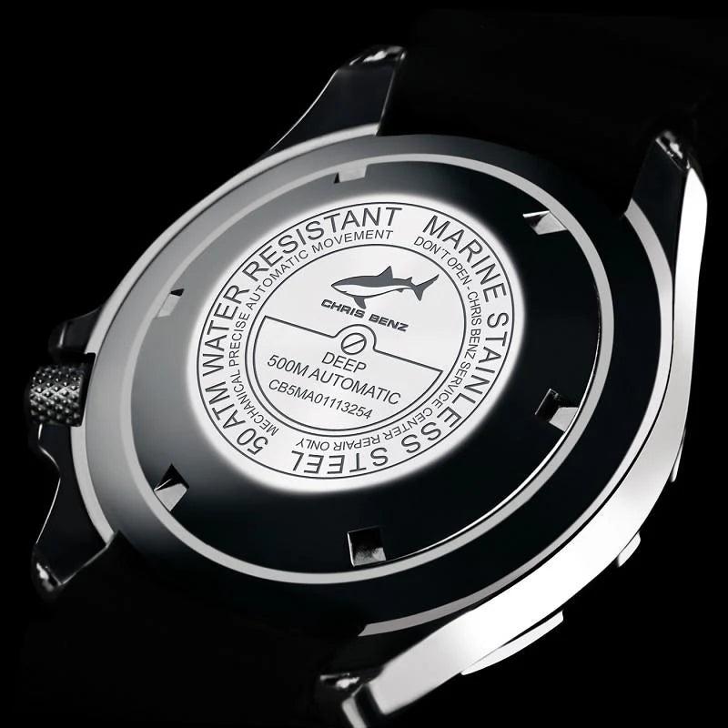 Chris Benz DEEP 500M AUTOMATIC CB-500A-O-MB Herren Uhr • Automatik • Saphirglas