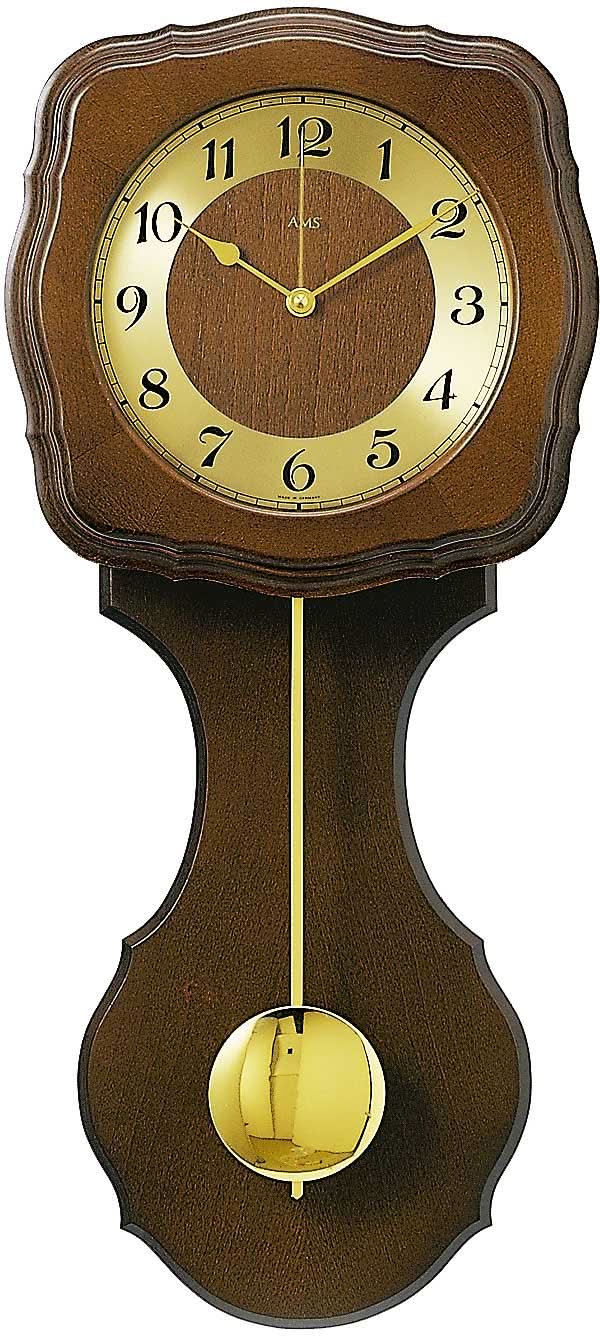AMS Wanduhr 58x26x10 cm Holz • Funkwerk • Westminster Melodie