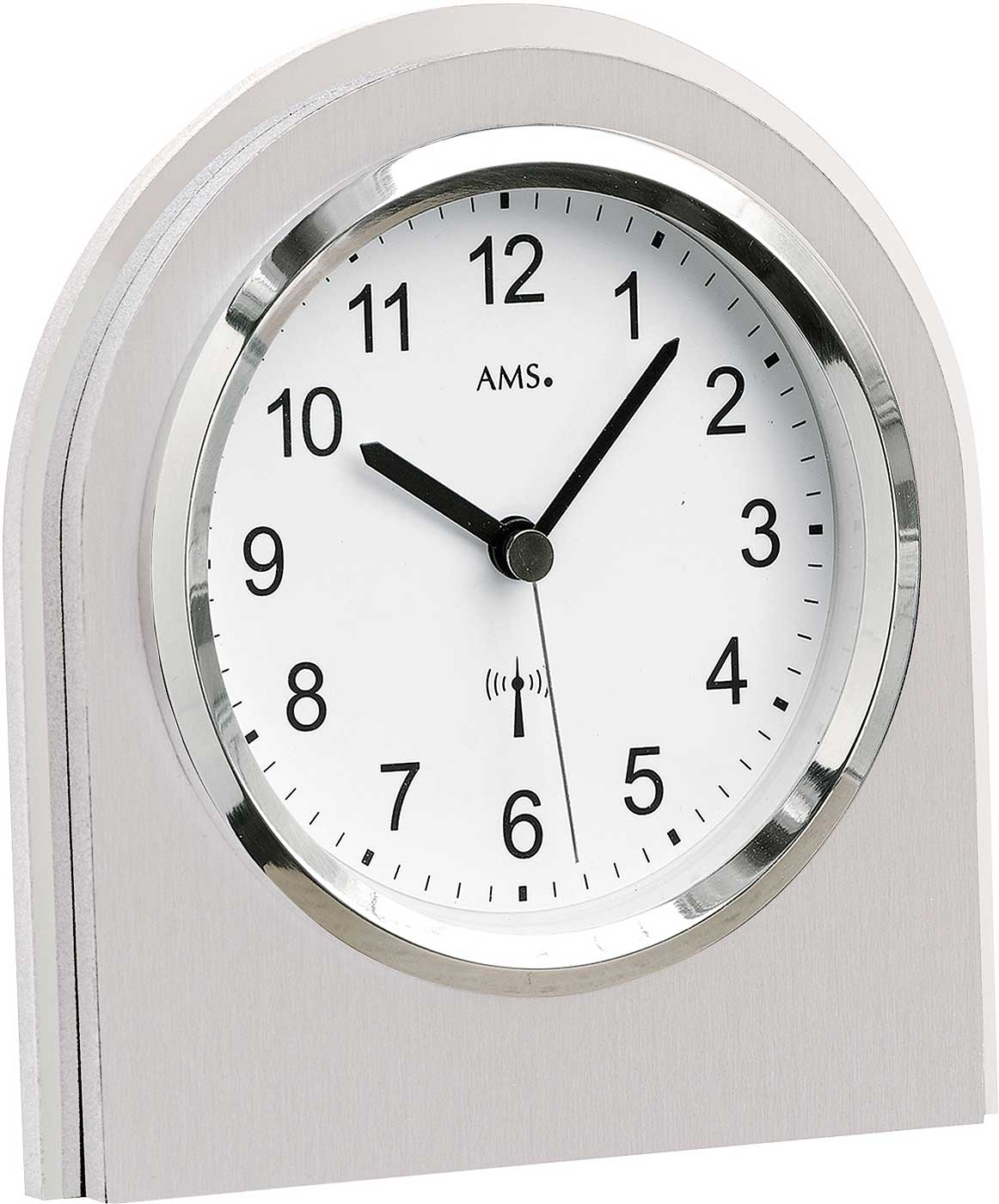 AMS Tischuhr 6x13x13 cm Holz • Funkuhr • Made in Germany