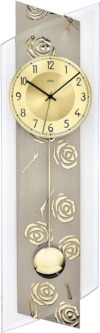 AMS Wanduhr Aluminium • Lautloses Funk-Uhrwerk • Elegantes Design