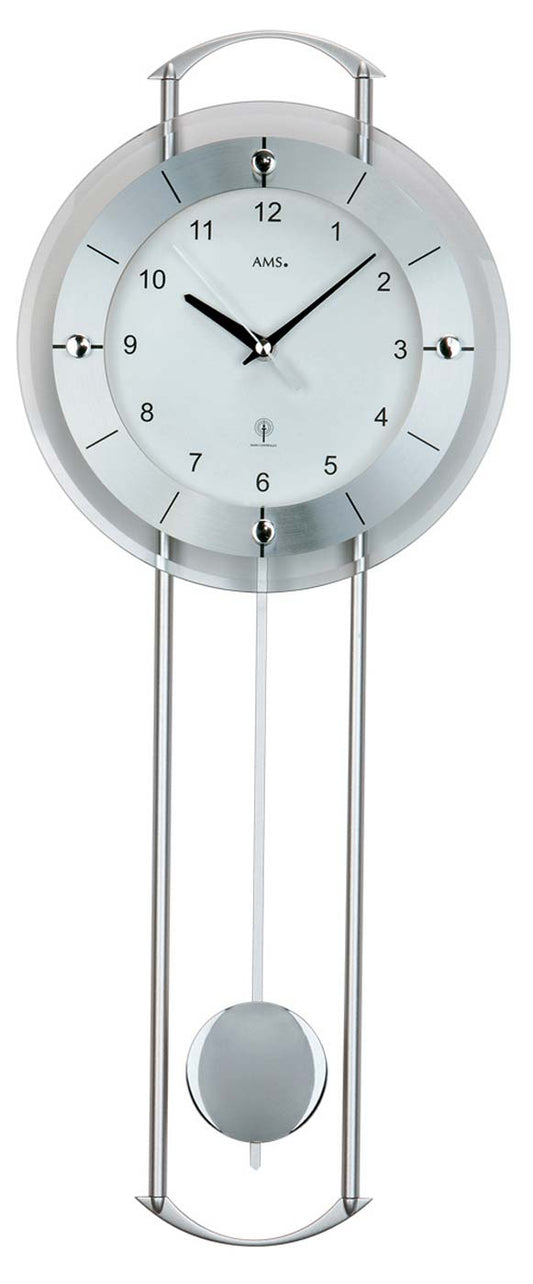 Pendeluhr Funkwanduhr 24 x 60 x 6 cm - AMS Modell: 5254