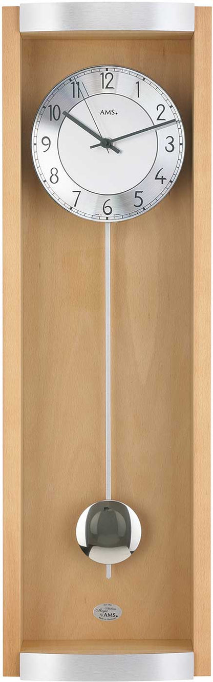klassische Funk-Pendeluhr 21 x 71 x 9 cm - AMS Modell: 5285