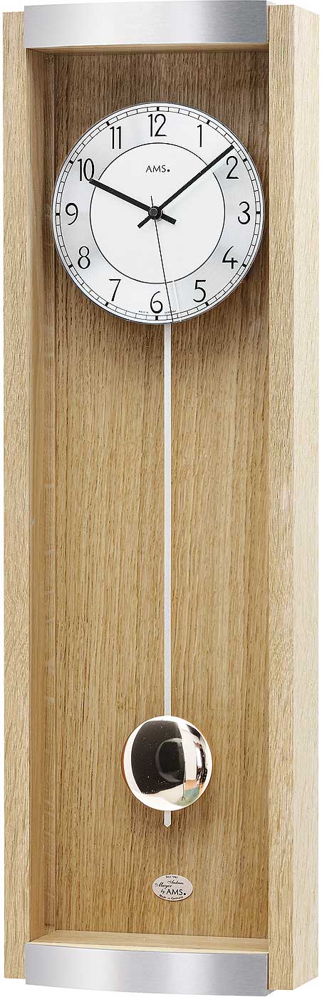 klassische Funk-Pendeluhr 21 x 71 x 9 cm - AMS Modell: 5285