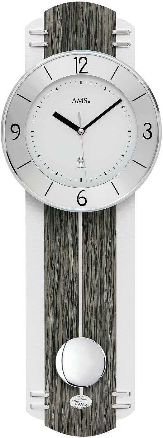 Funkwanduhr Pendeluhr modern - AMS Modell: 5294