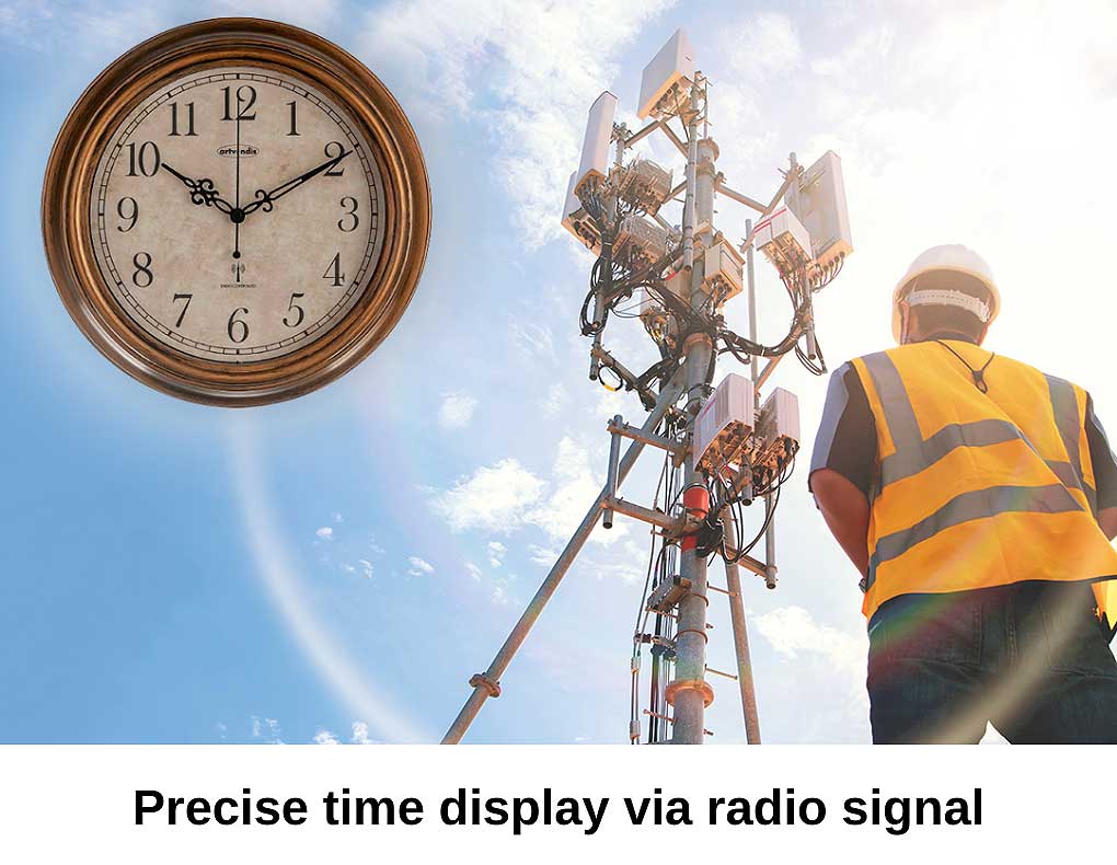 Artvendis 5575B Wanduhr Gartenuhr Funkwanduhr