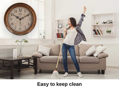 Artvendis 5575B Wanduhr Gartenuhr Funkwanduhr