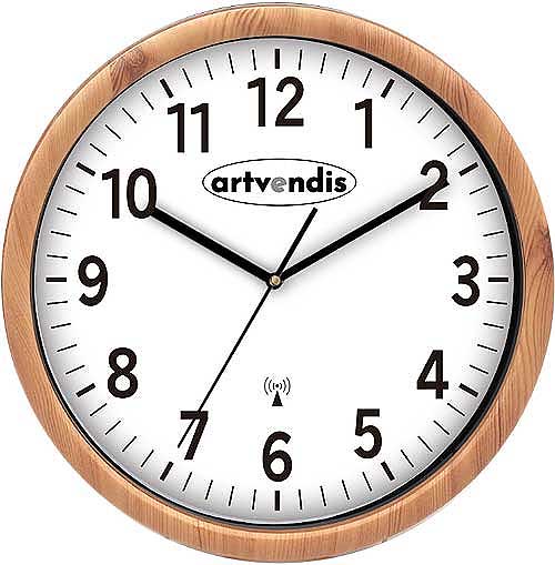Artvendis 5576B Wanduhr modern Funkwanduhr