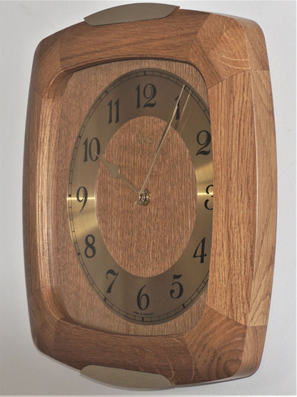 AMS Wall Clock 28x27 cm Oak • Radio-Controlled • Arabic Numerals
