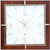 AMS Wall Clock 29x29x5 cm Walnut • Modern Design • Radio-Controlled