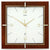 AMS Wall Clock 29x29x5 cm Walnut • Modern Design • Radio-Controlled
