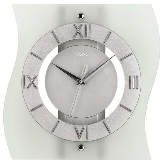 Funkwanduhr modern 30 x 32 x 6 cm - AMS Modell: 5909