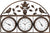 AMS Wanduhr 44x66x5 cm Metall • Präzises Funkuhrwerk • Mit Temperatur und Luftfeuchtigkeit