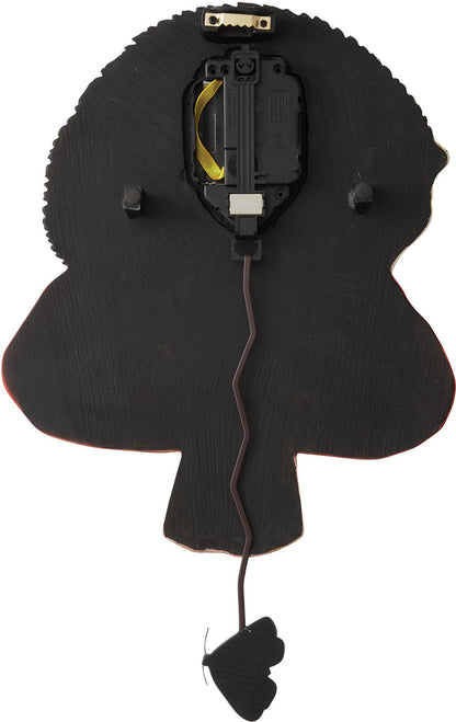 Allen Designs Wanduhr 28,5x23,0x6,0 cm Kunststoff • Windschnittiges Design • Mit Pendel