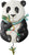 Allen Designs Wanduhr 30,5x21,5x6 cm Kunststoff • Mit Pendel • Panda-Design