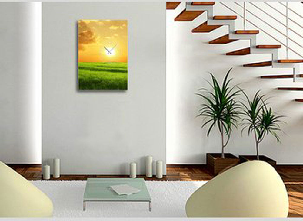 Dixtime Wanduhr 50x35 cm Aluminium • Geräuschloses Quarzuhrwerk • Modernes Design