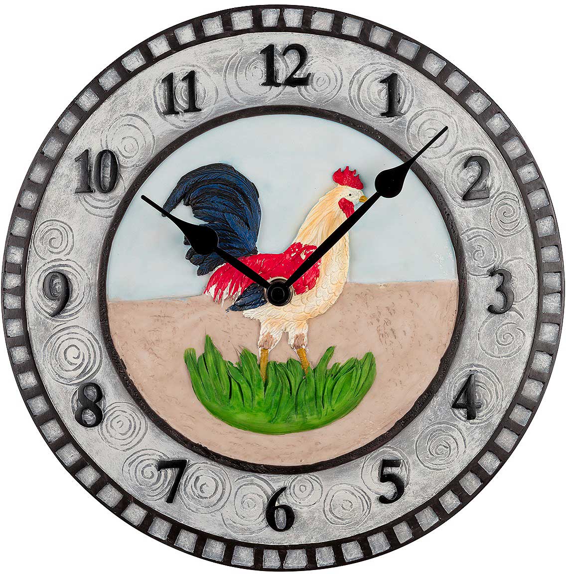 Atlanta Wall Clock 29 cm Ø Polyresin • Stylish Design • Precise Quartz Movement