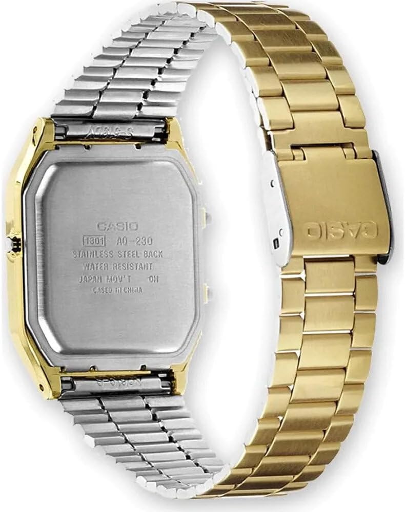 Casio Vintage AQ-230GA-5AMQYES Uhr • Gold-Design • Dual-Zeit
