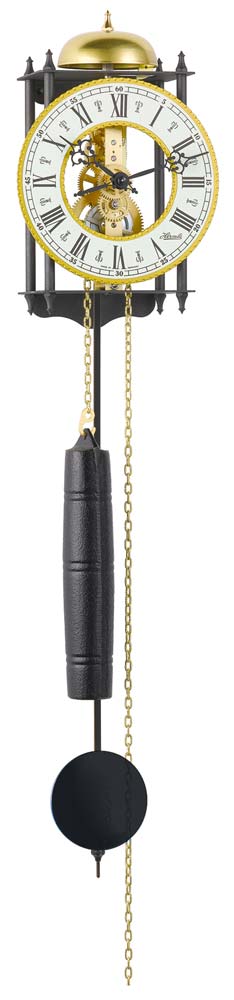 Hermle Wanduhr 62x15x10 cm Metall • Gongschlag • 8 Tage Laufwerk