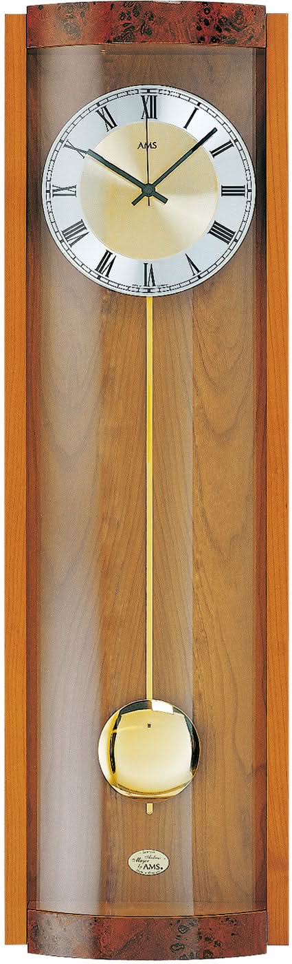 AMS Wooden Wall Clock • Precise Quartz Movement • Westminster Chime
