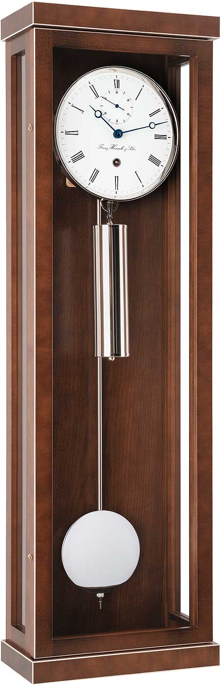 Hermle Wanduhr 88x27x13,5 cm Holz • Präzises 31-Tage-Werk • Edles Walnuss-Finish