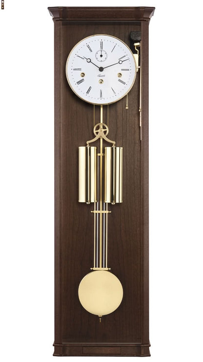 Hermle Wanduhr 87,5x25x13,5 cm Nussbaum • Westminster-Melodie • Automatische Nachtabschaltung