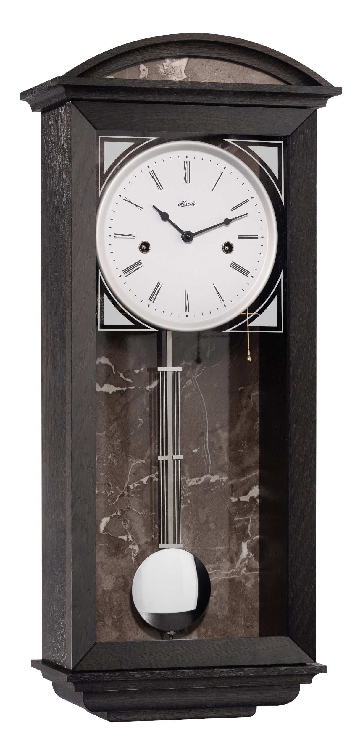Hermle Wanduhr 64x27,5x15 cm Eiche/Anthrazit • 8-Tage-Werk • Made in Germany