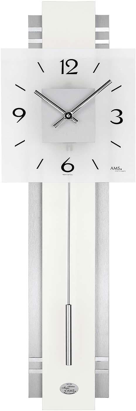 AMS Wall Clock 68x22x7 cm Aluminum • Modern Design • Silent Quartz Movement