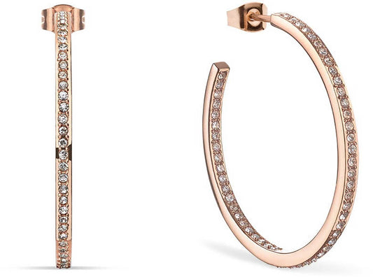 Kreolen aus Edelstahl mit Steinchen - Bering Jewelry Modell: 731-37-05