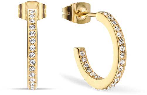 Kreolen aus Edelstahl mit Steinchen - Bering Jewelry Modell: 737-27-05