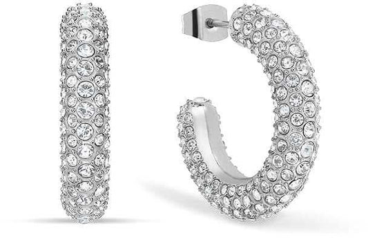 Kreolen aus Edelstahl mit Steinchen - Bering Jewelry Modell: 739-17-05