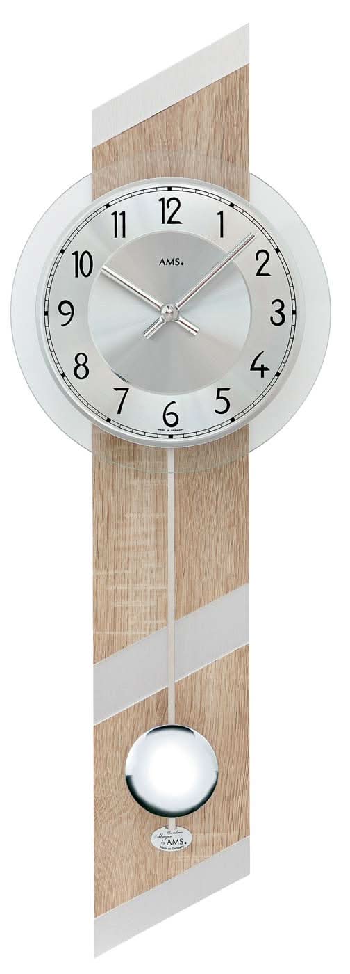 AMS Wall Clock 69x23x8 cm Wood • Quartz Movement • Made in Germany