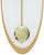 AMS Wanduhr 50x19x3 cm Metall • Moderne Pendeluhr • Edles Golddesign